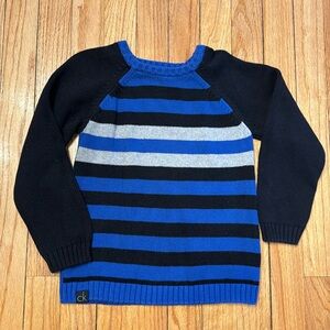 Calvin Klein Sweater Boys 4 100% Cotton Blue Black Grey